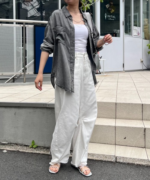 大人気jenaテンセルデニムシャツ 大人気リバイバル】【オールシーズン着用可能】テンセルデニム