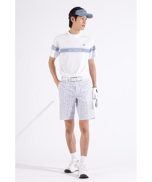 新品タグ付き未使用　NEW BALANCE GOLF 総柄　ゴルフハーフパンツ NEW BALANCE GOLF ニューバランス ハーフパンツ 総柄 ホワイト系