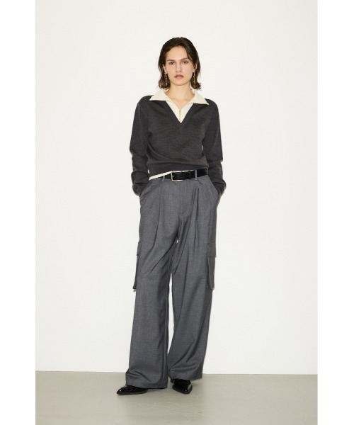 THROW by SLY カーゴパンツ ワークパンツ カジュアル テーパード THROW by SLY 「THROW SLY」 カーゴパンツ 1 杢グレー