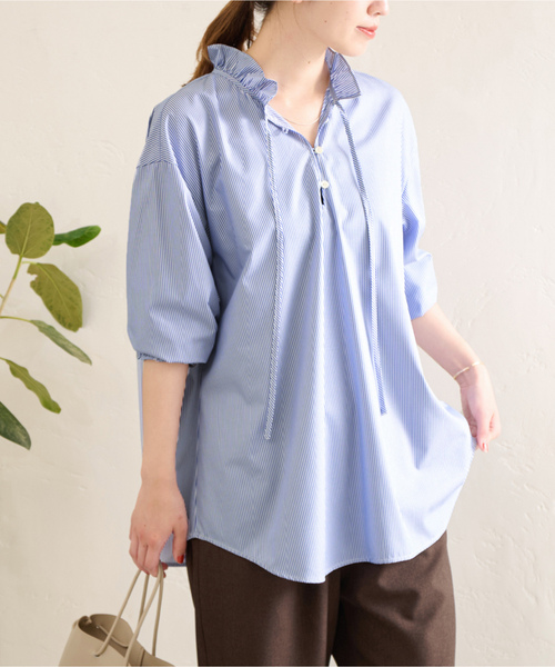 「JOURNAL STANDARD」 長袖シャツ FREE ブルー系その他 レディース JOURNAL STANDARD 「JOURNAL STANDARD」 長袖シャツ FREE ブルー