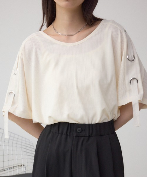 AZUL BY MOUSSY tシャツ アイレットカットトップス レディース