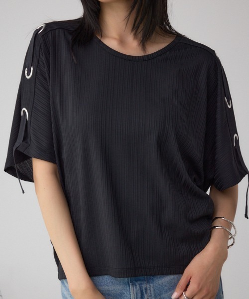 AZUL BY MOUSSY tシャツ アイレットカットトップス レディース