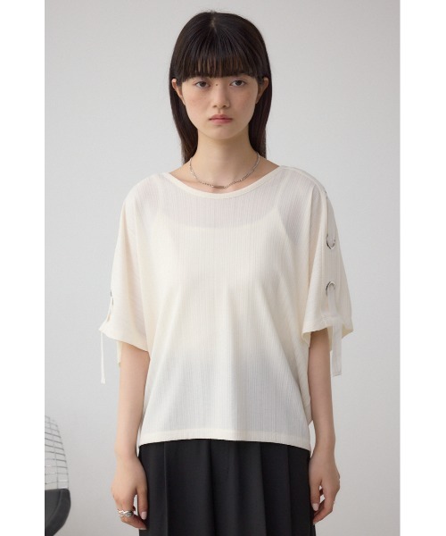 AZUL BY MOUSSY tシャツ アイレットカットトップス レディース
