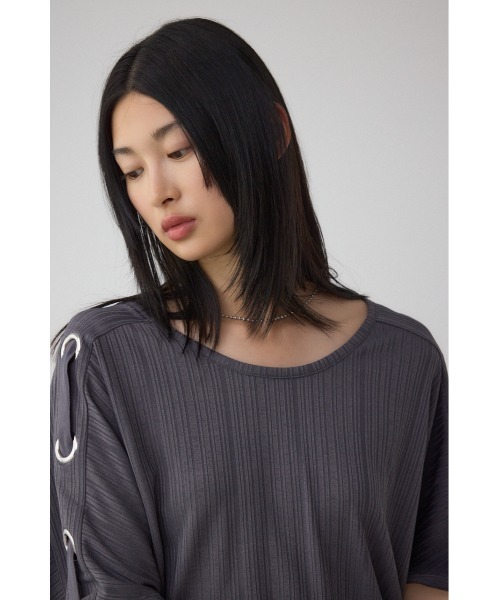 AZUL BY MOUSSY tシャツ アイレットカットトップス レディース