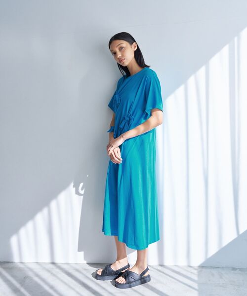 LANVIN en Bleu ワンピース ノットリボンカットソーワンピース