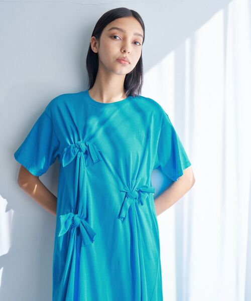 値下げ　ランバン　ワンピース シアージャガードギャザーヘムワンピース|LANVIN en Bleu