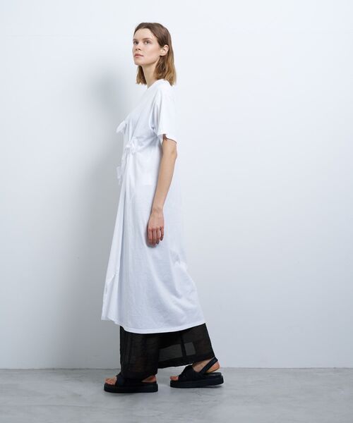 LANVIN en Bleu ワンピース ノットリボンカットソーワンピース