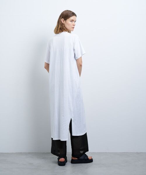 LANVIN en Bleu ワンピース ノットリボンカットソーワンピース