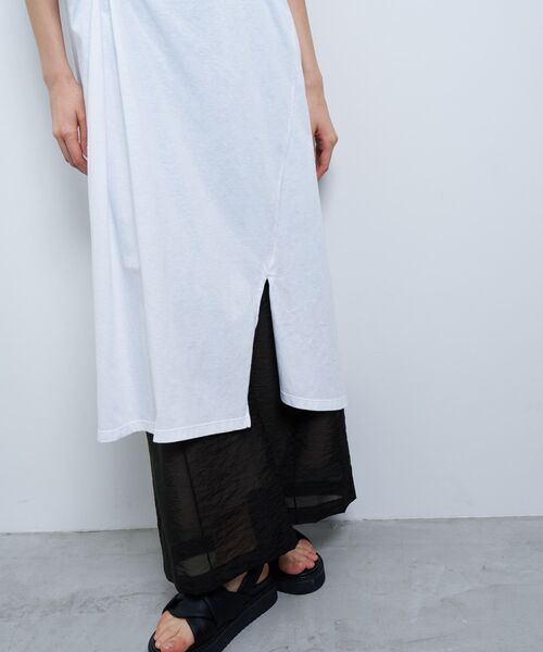 LANVIN en Bleu ワンピース ノットリボンカットソーワンピース