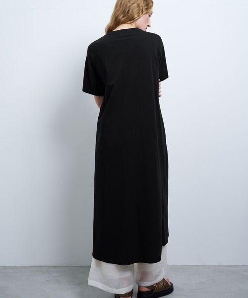LANVIN en Bleu ワンピース ノットリボンカットソーワンピース
