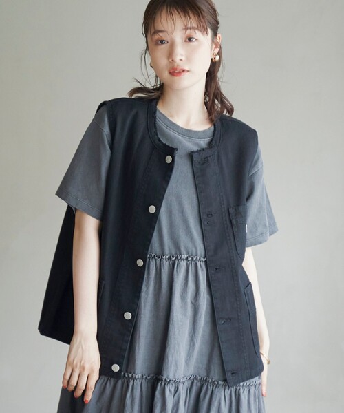 美品♡DES PRES デプレ　インディゴ　デニムジレ　ベスト　トレンチジレ DES PRES - 2023年秋冬新品未使用 DES PRES デプレ ベスト ジレ