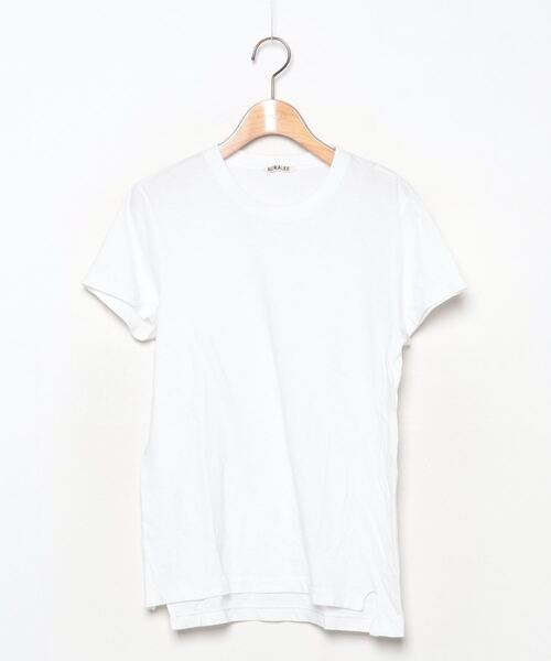 AURALE ホワイト 半袖 Tシャツ AURALEE 「AURALEE」 半袖Tシャツ 1 ホワイト レディース