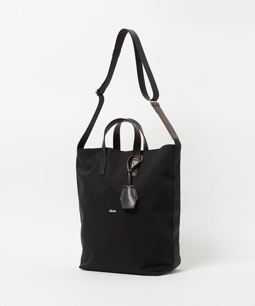 【美品】hALON ハロン トートバッグ ブラック キャンバス×レザー 高級感 halon トートバッグ 「hALON」バリスティックナイロン メンズ