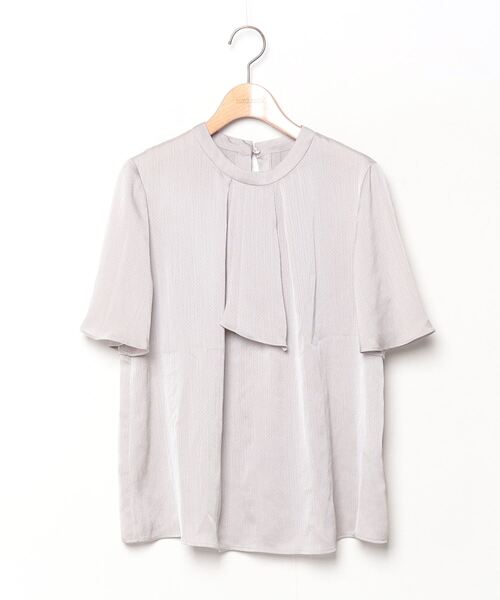 「NATURAL BEAUTY BASIC」 半袖ブラウス MEDIUM グレイッシュベージュ レディース