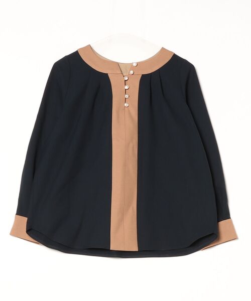 TONAL◆長袖ブラウス/38/--/BLU/002110409 TONAL 「TONAL」 長袖ブラウス 38 ネイビー レディース