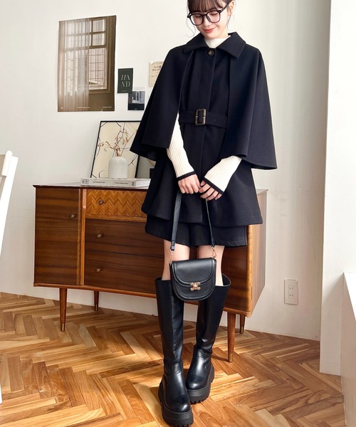 moment+ ポンチョコート M ブラウン系その他 レディース : ZOZOTOWN