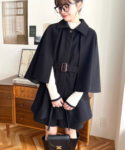 値下げ❗️ポンチョ付きコート Samansa Mos2（サマンサ モスモス）の「ポンチョコート（ポンチョ