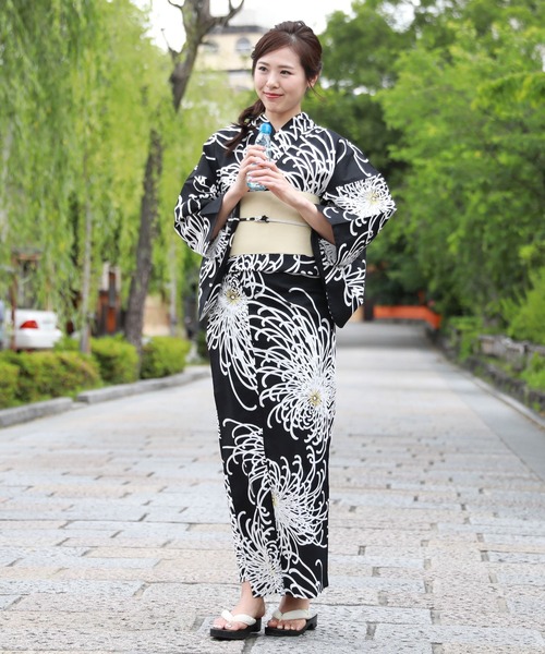 和なでしこ 浴衣 ゆとりサイズ 変わり織り浴衣3点セット