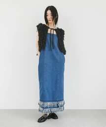 ワンピース フリンジデニムキャミワンピース｜ZOZOTOWN Yahoo!店