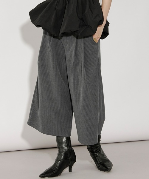 Ezick ワイドパンツ ハーフパンツ パンツ 短パン Barmuda pants ピン