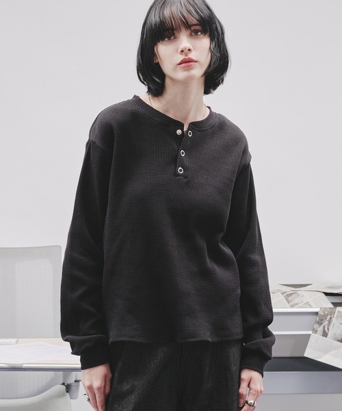 SELLE GLANT（セレグランテ） ヘンリーネック tシャツ WAFFLE HENLEY T