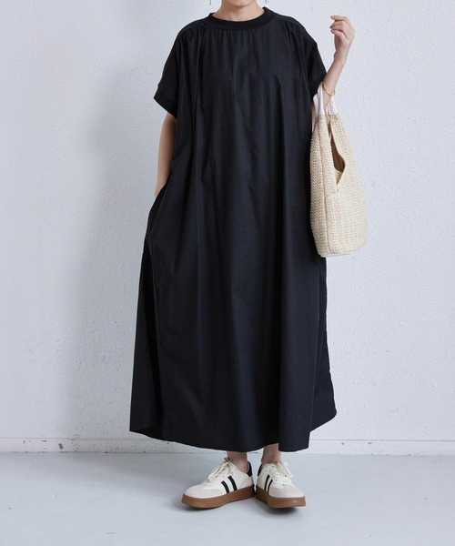 「MAISON DE THERESE」 半袖ワンピース FREE ネイビー レディース_画像5