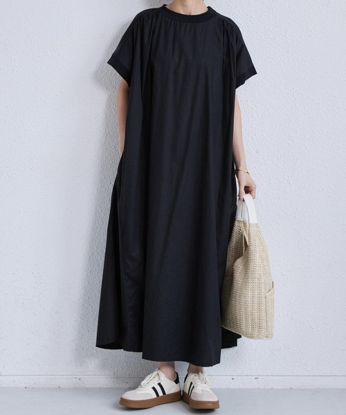 「MAISON DE THERESE」 半袖ワンピース FREE ネイビー レディース_画像6