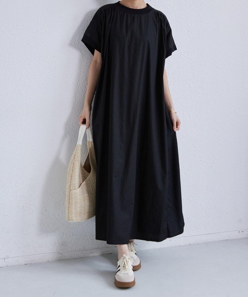 「MAISON DE THERESE」 半袖ワンピース FREE ネイビー レディース_画像7