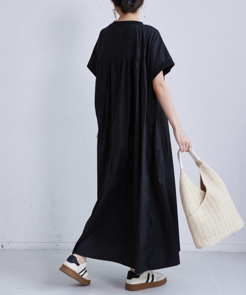 「MAISON DE THERESE」 半袖ワンピース FREE ネイビー レディース_画像8