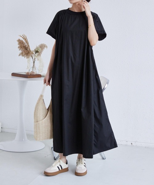 「MAISON DE THERESE」 半袖ワンピース FREE ネイビー レディース_画像9