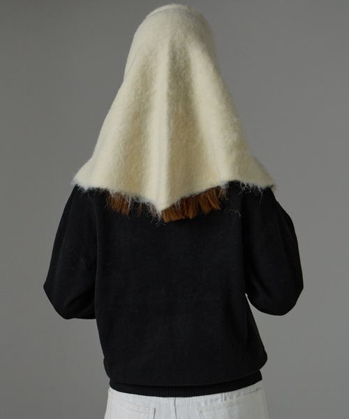 r. ストール マフラー シャギーニット マルチウェイスカーフ