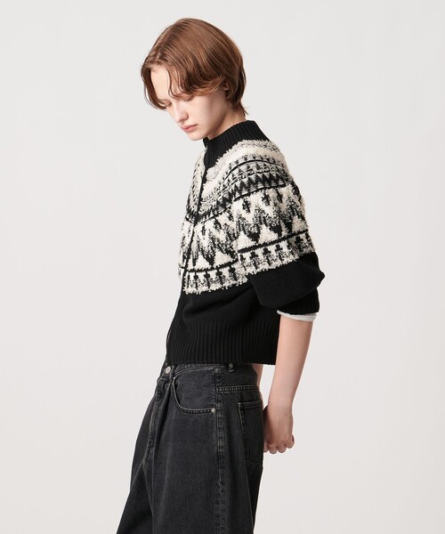 AEWEN MATOPH ハンドニット カーディガン　黒　イウエンマトフ AEWEN MATOPH（イウエン マトフ）の「＜AEWEN MATOPH＞ハンドニット