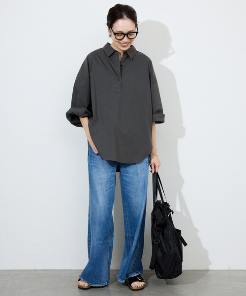 「SLOBE IENA」 7分袖ブラウス FREE ホワイト レディース_画像2