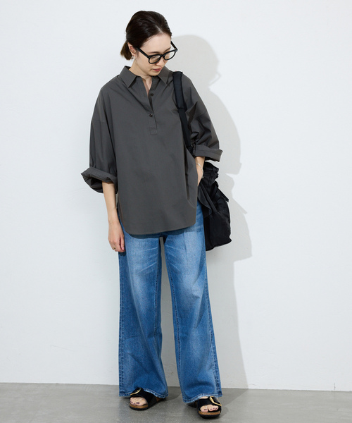 「SLOBE IENA」 7分袖ブラウス FREE ホワイト レディース_画像3