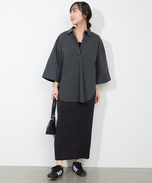 「SLOBE IENA」 7分袖ブラウス FREE ホワイト レディース_画像9