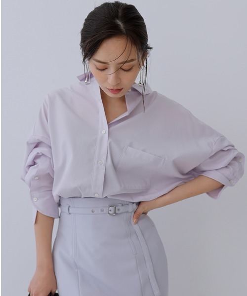 anuans（アニュアンス） 長袖シャツ FREE サックスブルー レディース