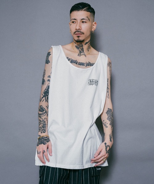 「Subciety」 タンクトップ LARGE ホワイト メンズ_画像8