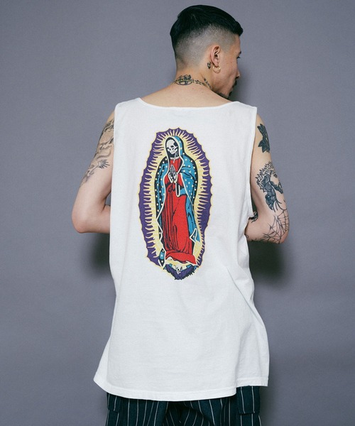 「Subciety」 タンクトップ LARGE ホワイト メンズ_画像9