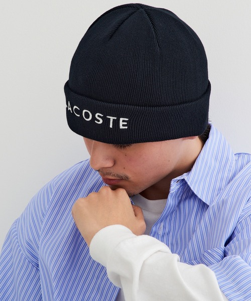 LACOSTE（ラコステ） ニット帽 ニットキャップ メンズ LACOSTE EMB