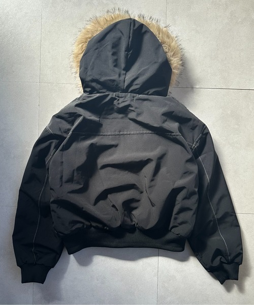 VIBGYOR コート アウター ファー付きフード ミリタリーブルゾン