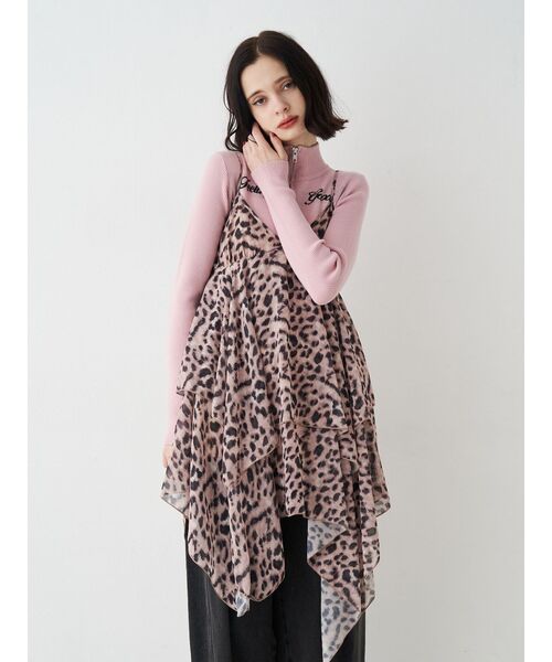 jouetie（ジュエティ） ニット セーター レースドッキングジップニット