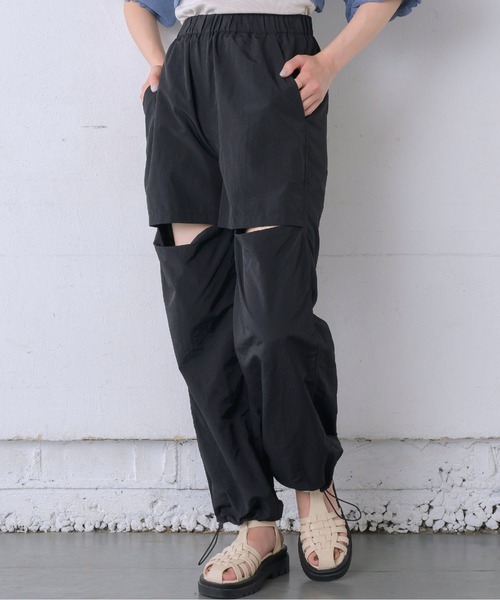 「RETRO GIRL」 イージーパンツ - グレー レディース_画像3