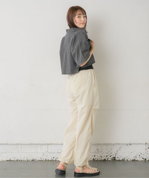 「RETRO GIRL」 イージーパンツ - グレー レディース_画像5