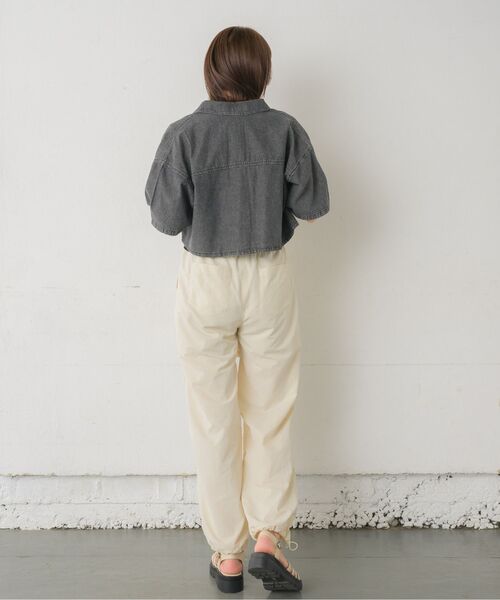 「RETRO GIRL」 イージーパンツ - グレー レディース_画像7