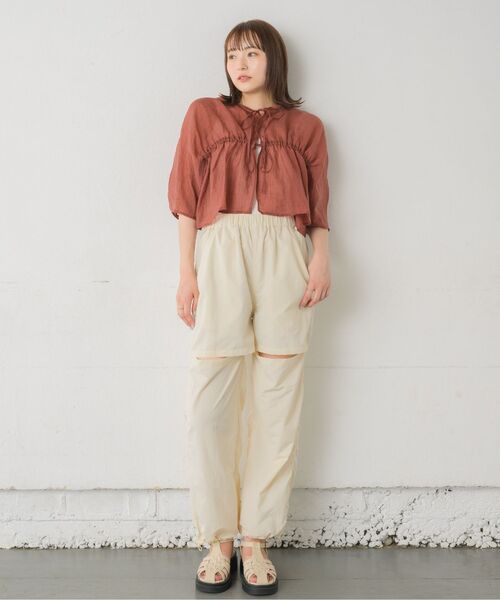 「RETRO GIRL」 イージーパンツ - グレー レディース_画像9