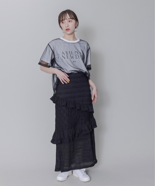 「Eimee Law」 半袖Tシャツ FREE ライトグレー レディース_画像6