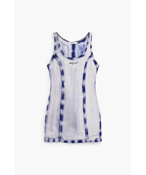 「Desigual」 ノースリーブワンピース M ブルー レディース_画像8