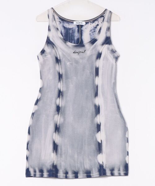 「Desigual」 ノースリーブワンピース M ブルー レディース_画像9