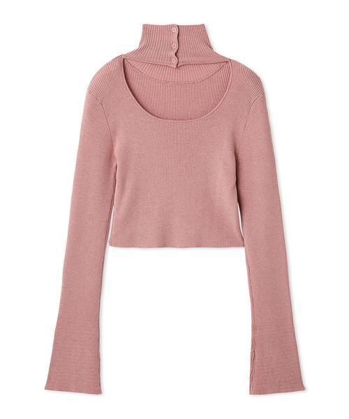 stone  スナイデルニット SNIDEL（スナイデル） ニット セーター 2wayクロップドハイネックプル