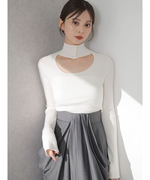 SNIDEL（スナイデル） ニット セーター 2wayクロップドハイネックプル